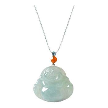 Donghai shijia jadeite happy buddha pendant