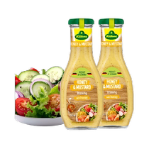 Guanli Honey Mustard Salad Dressing 250ml*2 pieces Vegetable and Fruit Salad Sauce Fried Chicken French Fries Dipping Sauce