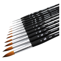 Princeton nylon imitation mink short pole round peak professional watercolor brush 4850R