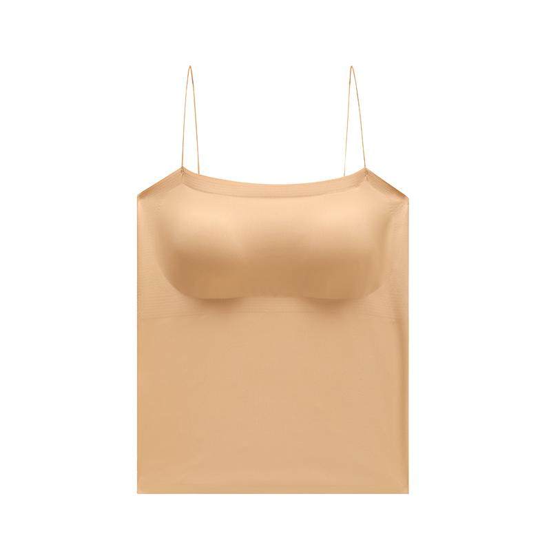 Bra integrated seamless cool ice silk suspender top