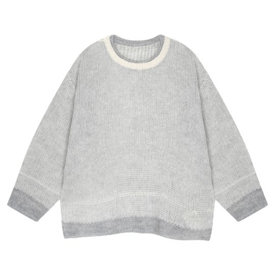 Niko and...sweater women's 2025 autumn new contrast color thin braided top 573005