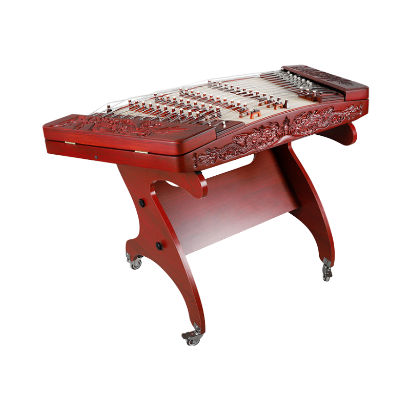 北京星海8622M非洲紫檀木雕龙402扬琴雕龙图专业演奏演出扬琴乐器