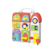 Baby busy board Montessori early education puzzle busy house box Montessori teaching aids childrens toys 1 to 2 years old 2368