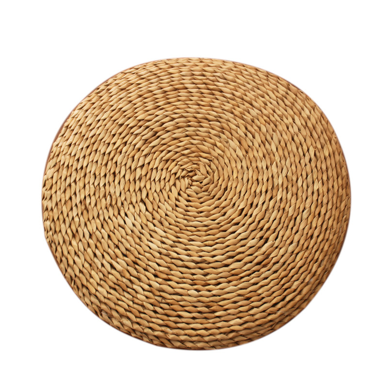 Handmade straw bay window Zen meditation style round meditation cushion