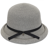 (Self-operated) time cross bucket hat summer Hepburn retro basin hat curled bucket hat sun protection