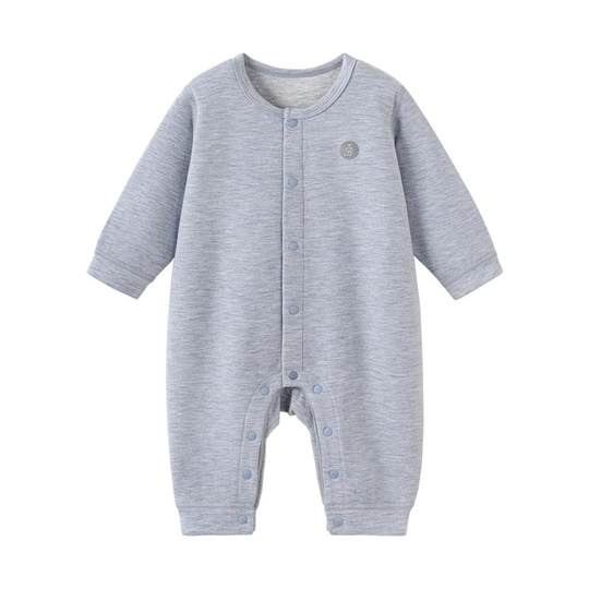 Babylove first class baby jumpsuit autumn and winter silk cashmere baby warm pajamas base layer
