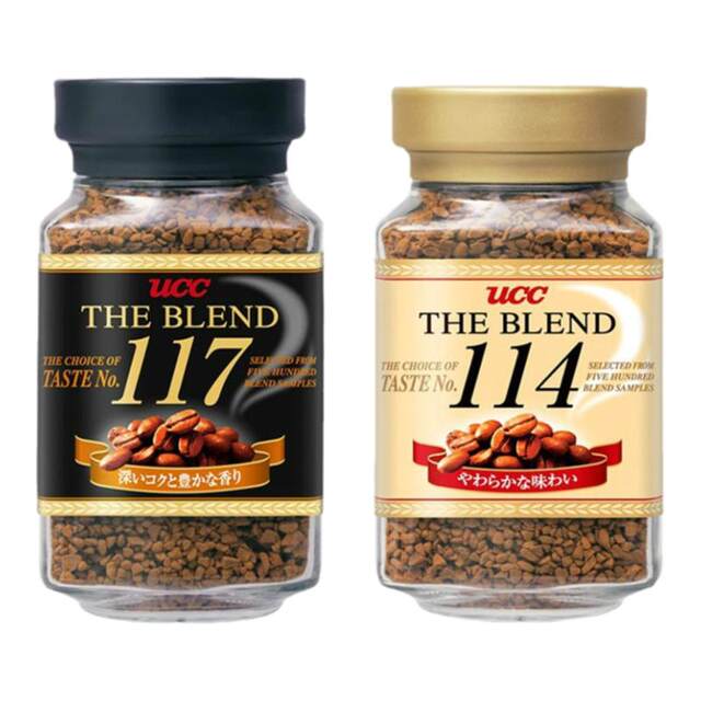 Japan's original imported UCC117 black coffee 114 sucrose-free freeze-dried American instant coffee 4 bottles