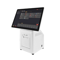 2024 New listed Ojia Q9 single double screen touch cashing machine all-in-one supermarket stationery mother and baby milk tea clothing convenience store sweep code tobacco smart small commercial point stand-alone cashing machine