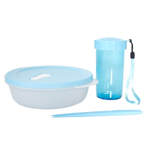 (Self-operated) Tupperware casual microwave lunch 3-piece lunch box with compartments chopsticks water cup student lunch box
