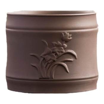 Purple clay flower pot household succulent flower pot wen bamboo basin clearing