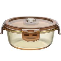 Modern housewife glass crisper food grade bowl with lid microwave oven special heated fruit lunch box lunch box