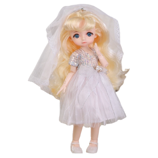 冰雪公主28cm关节娃娃bjd公主娃娃玩具仿真全套娃娃可换装改妆