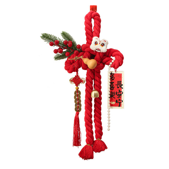 万字结入户门口挂件过年装饰新年2026马年新款福字中国结红色门挂