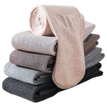 Leggings for women 2024 new autumn and winter wear high-waisted gray velvet thickened warm foot-stepping pantyhose inside and outside