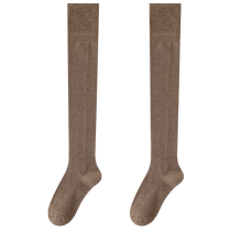 Wool socks womens autumn and winter over-the-knee socks warm winter knee socks plus velvet thickened calf socks womens stockings