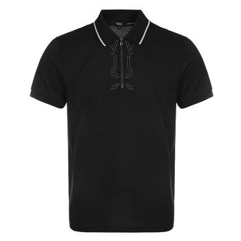 VJC 2024 Summer Men's New Men's Contrast Color Lapel Embroidered Short Sleeve Polo Shirt B23BA1056