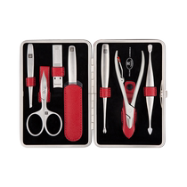 German Zwilling Nail Clipper Set Nail Scissors Imported Nail Clipper Genuine Leather Ladies Gift 7-piece Set Nail Scissors