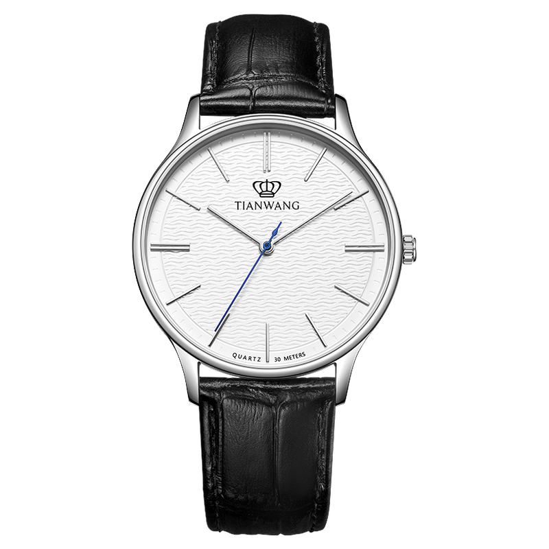 Tianwang Water Corrugated Genuine Leather Business Quartz Watch Men's Model 31331 Practical Gift for Dad on Father's Day