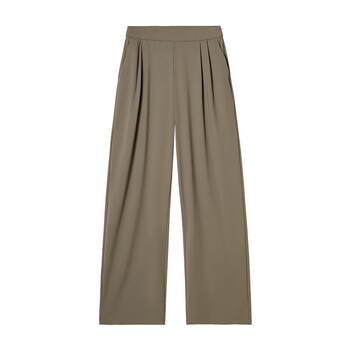 Camel women's straight pants 2026 spring new black loose drapey wide leg pants sweatshirts sun protection sports casual pants