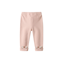 Fanhunting Girls Leggings Autumn 2024 New Fashionable Baby Pants Outerwear Trousers Childrens Casual Pants Spring and Autumn