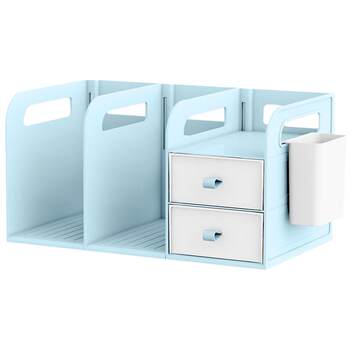 Desktop bookshelf storage drawer multi-function dormitory organize book stand desk book storage shelf storage box simple