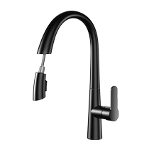 All-copper home kitchen pull-out faucet telescopic washbasin special hot and cold dual-use 360-degree rotation 685