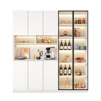 All solid wood sideboard new wine cabinet integrated storage cabinet