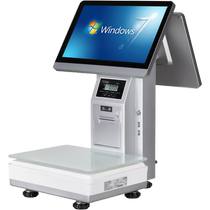 Majie weighing cash register all-in-one machine AI dual-screen fruit fresh spicy hot vegetables cooked food snacks fresh supermarket convenience catering PC electronic scale commercial receipt printing cashier all-in-one machine