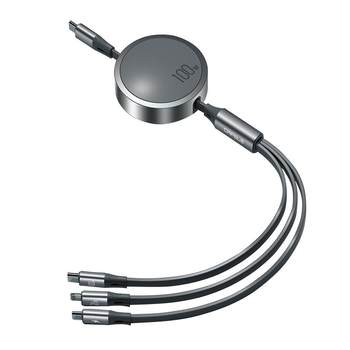 Kafile 100w super fast charging three-in-one data cable Kafile 100w super fast charging three-in-one data cable