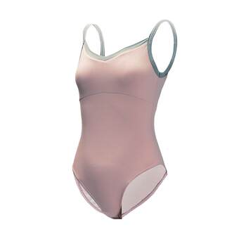 Sansha Sansha Girls' Ballet Costume Color-Block V-Neck Strap Jumpsuit Children's Ice Silk Dance Practice Clothes