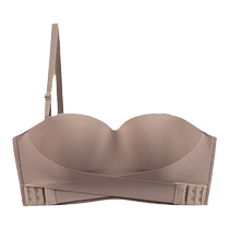 Catman strapless underwear for women with small breasts gathered anti-slip front buckle no rims bandeau breast-wrapped traceless invisible bra