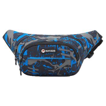 Outdoor sports travel water-resistant and wear-resistant camouflage waist bag