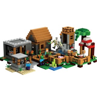 2021 my world building block music high male children village oversized house full version puzzle toys 6-8-12 years old