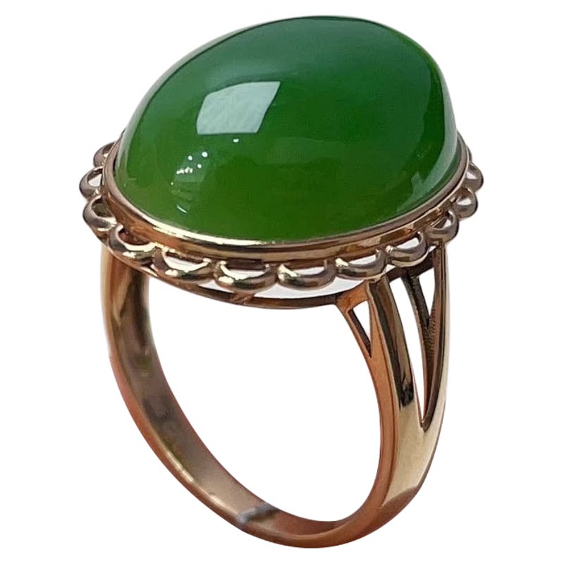 Fashion trendy Hetian jade gold inlaid jade gift for wife