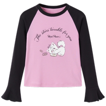 minipeace peacebird childrens clothing girls long-sleeved T-shirt sweet and cool girl autumn top childrens new bottoming shirt