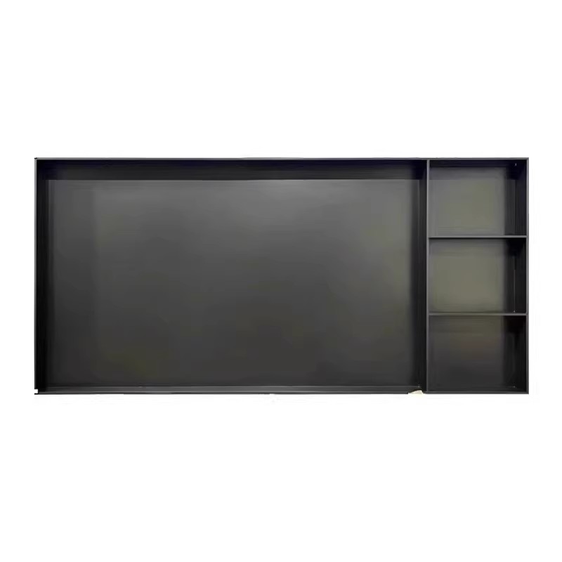 Aluminum alloy TV niche 75/85/100 inch embedded metal suspended TV background wall decoration TV cabinet