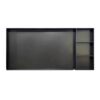Aluminum alloy TV niche 75/85/100 inch embedded metal suspended TV background wall decoration TV cabinet