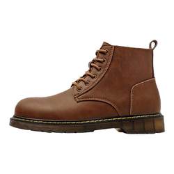 Madden Crazy Martin Boots Male Summer Retro American Workers Boots Brown British Wind Bangs Leisure Leather Boots