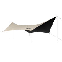 Outdoor canopy tent camping equipment vinyl curtain portable hexagonal silver-coated sunscreen and rainproof square sunshade pergola