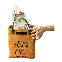 DuPont paper lunch box bag lunch bag waterproof life insulation bag office worker student cartoon commuting lunch bag with rice