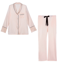 Pyjama dadmiration en soie pour femmes col en v manches longues haute qualité vêtements de maison ensemble séparé AM465571 printemps et automne