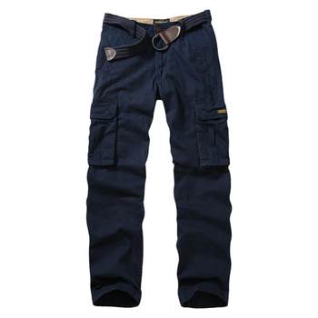 Heavy casual long trousers work pants multi-pocket camouflage
