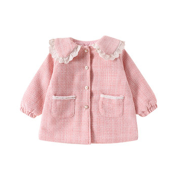 Girls' autumn and winter sweet quilted jacket with small fragrance