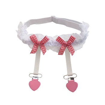 Aozora-chan handmade Japanese soft girl cute girl bow lace garter clip sentimental adjustable leg ring