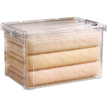 Transparent storage box for books in student dormitory classrooms