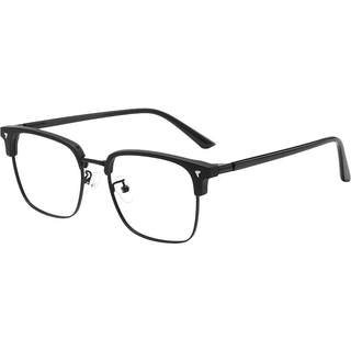 Zeiss black-frame half-frame anti-blue light myopia glasses for men