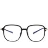 Korean retro multi-sided black frame glasses for women with round faces, casual