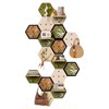 Solid wood entrance door hole board storage rack