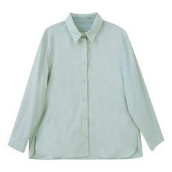 Lu Xiao Tuantuan Mint Mambo style shirt for women 2024 spring new retro versatile solid color jacket with inner top