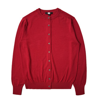 Round neck cardigan merino pure wool cardigan sweater